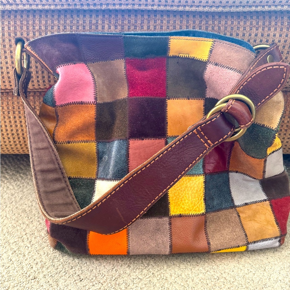 LUCKY Brand Bags Leather Patchwork Hobo/ Medium